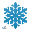 lichtblauwe vilt onderzetters in een sneeuwvlok vorm bij mijnonderzetters.nl webshop