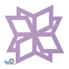 Strak vormgegeven lila vilt onderzetter in de vorm van een ruitenster bij mijnonderzetters.nl webshop