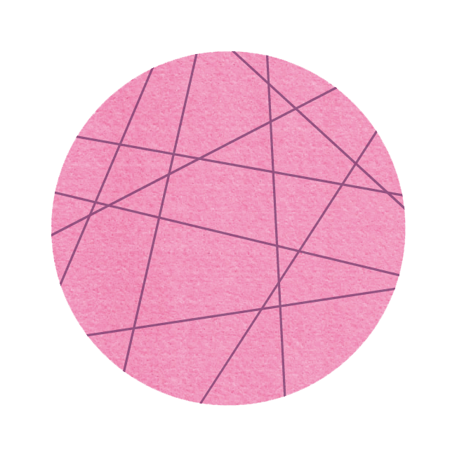 lijnen-onderzetter-vilt-rond-roze