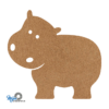 lichtbruine Schattige Nijlpaard onderzetter vilt is met zijn unieke vorm de perfecte bescherming voor uw tafel en alleen verkrijgbaar bij mijnonderzetters.nl