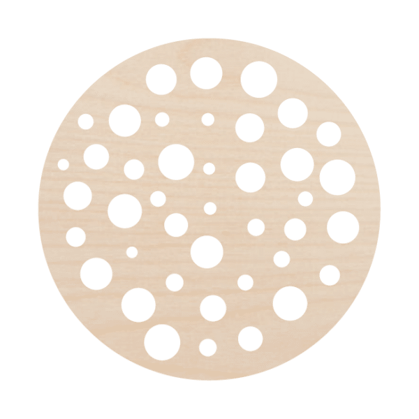 Leuke decoratieve circles 1 hout onderzetter van mijnonderzetters.nl