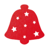 rode Sfeervolle kerstbel 2 onderzetter vilt met sterren voor de gezellige avonden
