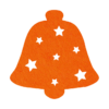 oranje Sfeervolle kerstbel 2 onderzetter vilt met sterren voor de gezellige avonden